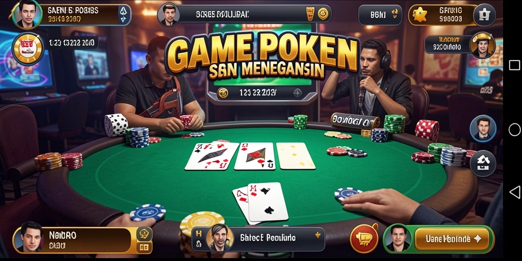 Screenshot gameplay Poker di 55RP menunjukkan aksi seru dan suasana kompetitif.