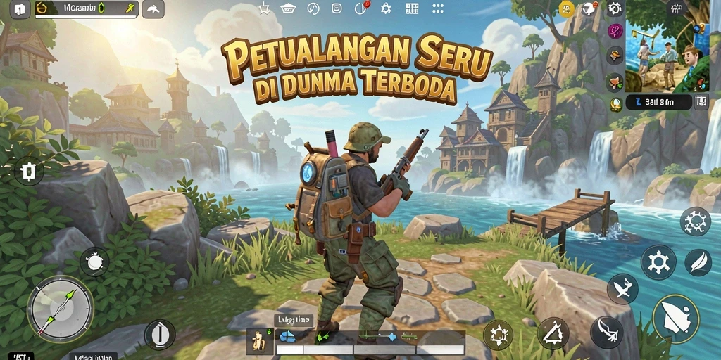 Tampilan gameplay <strong>5RT</strong> yang menampilkan dunia terbuka yang luas dan indah.