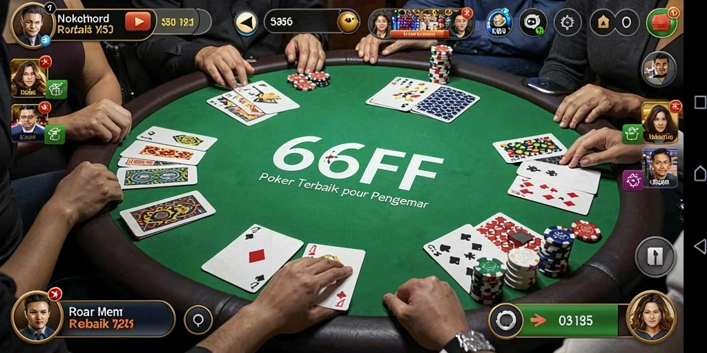Screenshot gameplay <strong>666FF</strong> yang menampilkan aksi Poker yang seru.