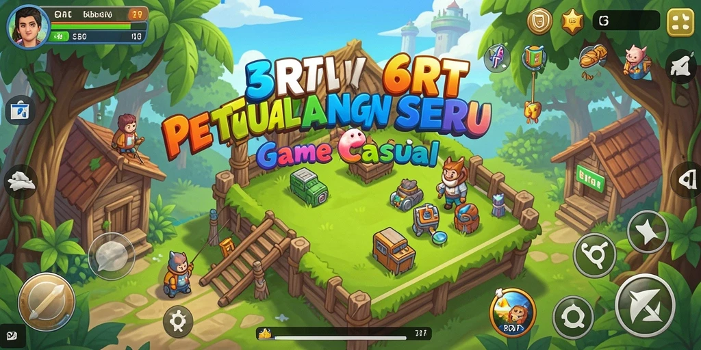 Tampilan gameplay <strong>6RT</strong> yang penuh warna dan menantang.