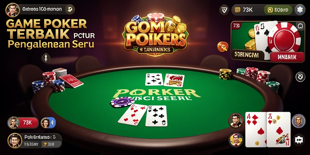 Tampilan menarik gameplay Poker di 73K.