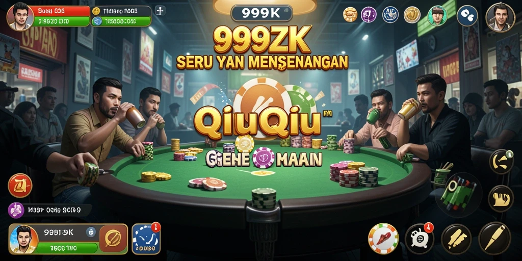 Tampilan menarik dari gameplay QiuQiu di 999ZK.