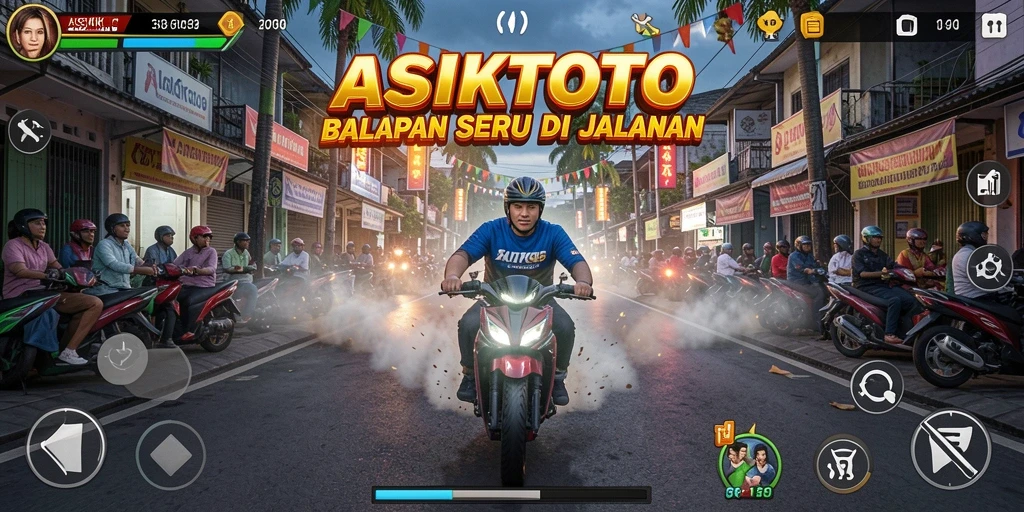 Tampilan gameplay menarik dari ASIKTOTO yang menonjolkan aksi balapan seru.