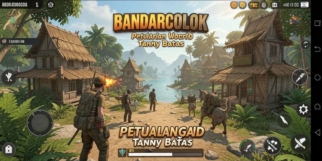 Screenshot gameplay BANDARCOLOK yang menampilkan dunia terbuka yang luas.