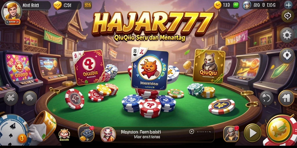 Tampilan seru gameplay QiuQiu dengan HAJAR777.