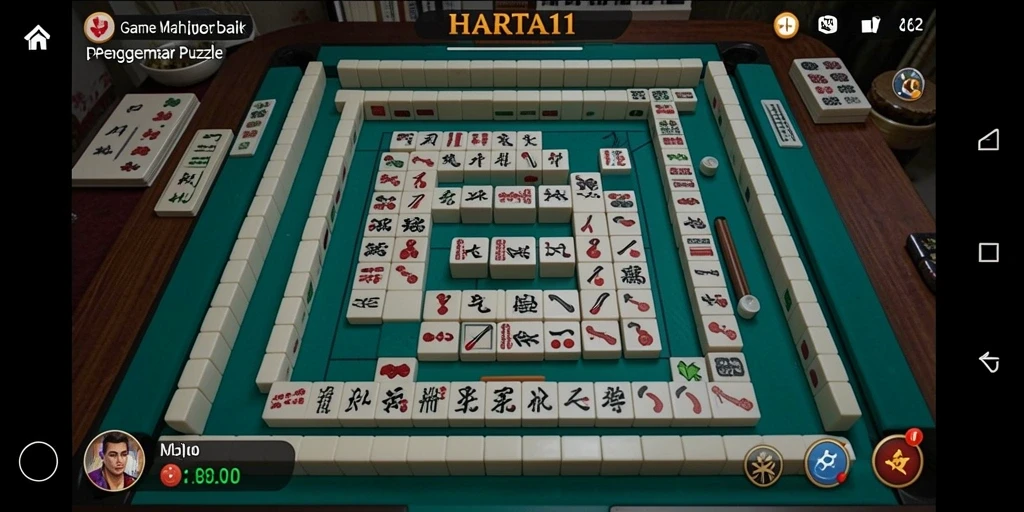 Screenshot utama HARTA11 menampilkan gameplay Mahjong yang menarik dan menantang.