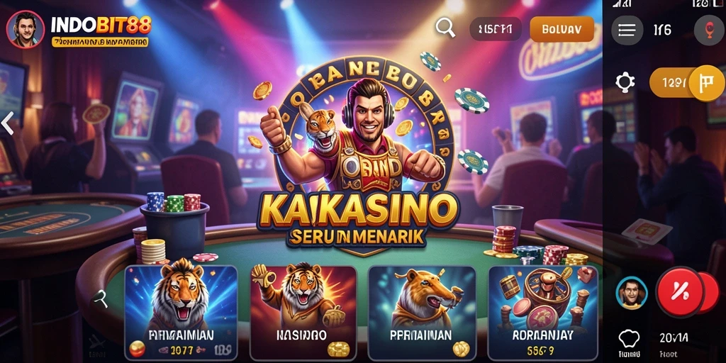 Tampilan gameplay menarik dari aplikasi Kasino INDOBIT88.