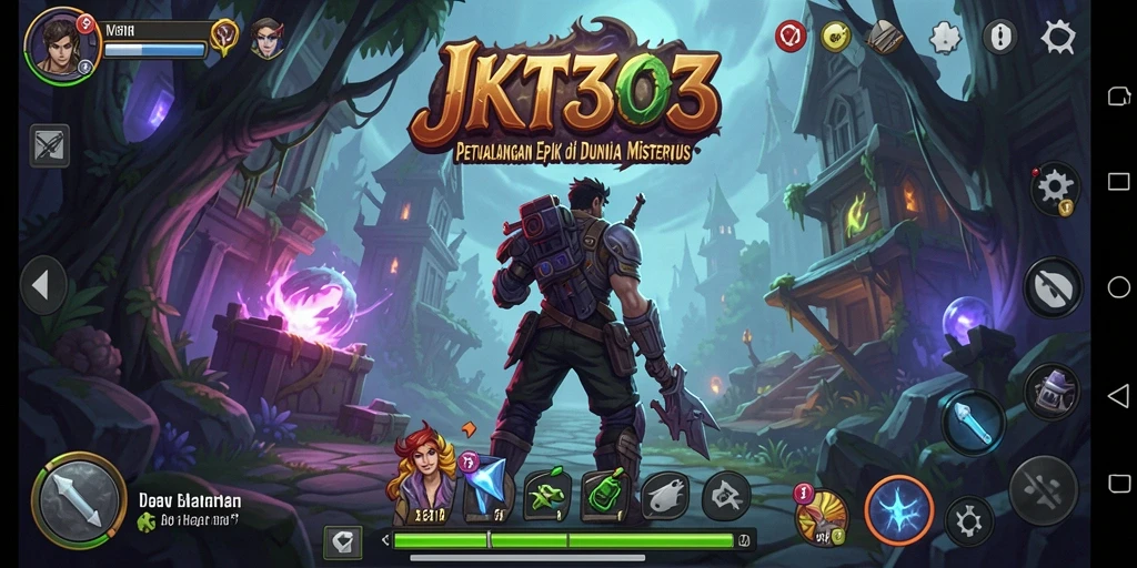 Screenshot utama JKT303 menampilkan momen seru dalam gameplay petualangan.