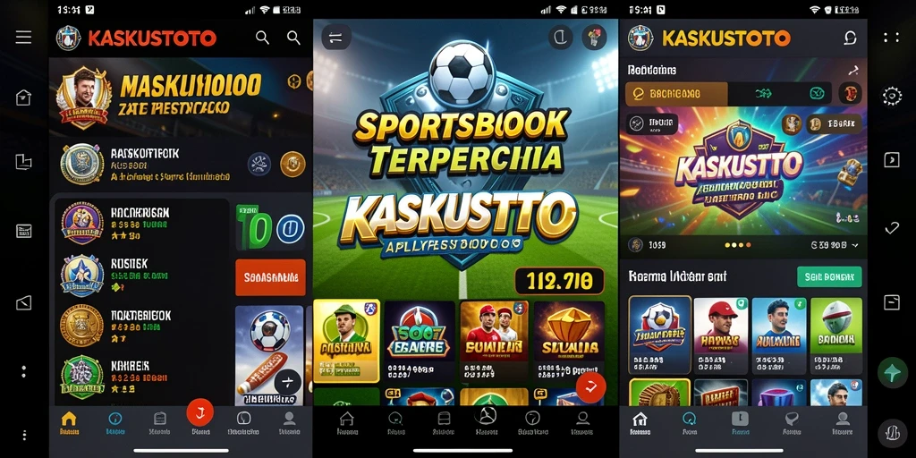 Screenshot KASKUSTOTO menampilkan antarmuka taruhan olahraga yang menarik.