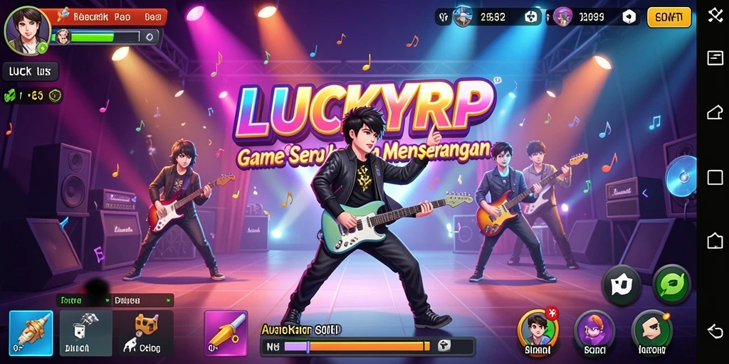 Screenshot LUCKYRP menampilkan gameplay yang penuh warna dan interaktif.