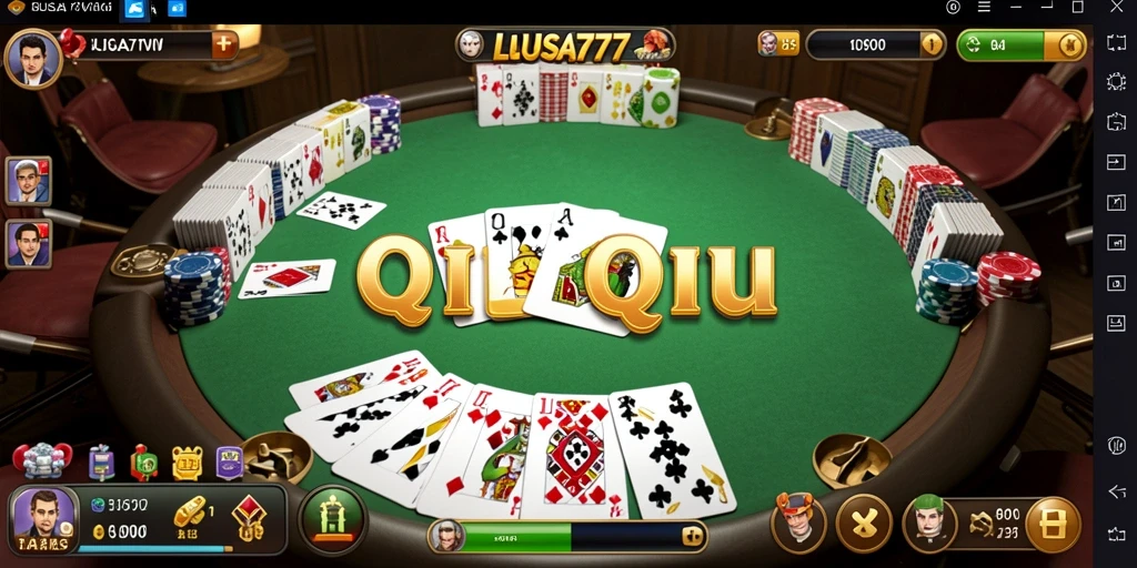 Screenshot gameplay QiuQiu LUSA777 yang mendebarkan.