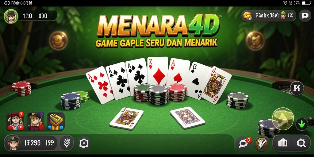 Tampilan gameplay Gaple yang seru dan mendebarkan di MENARA4D.