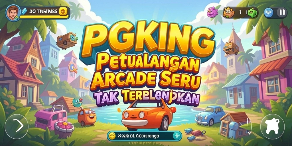 Tampilan gameplay PGKING yang menantang dan penuh warna.