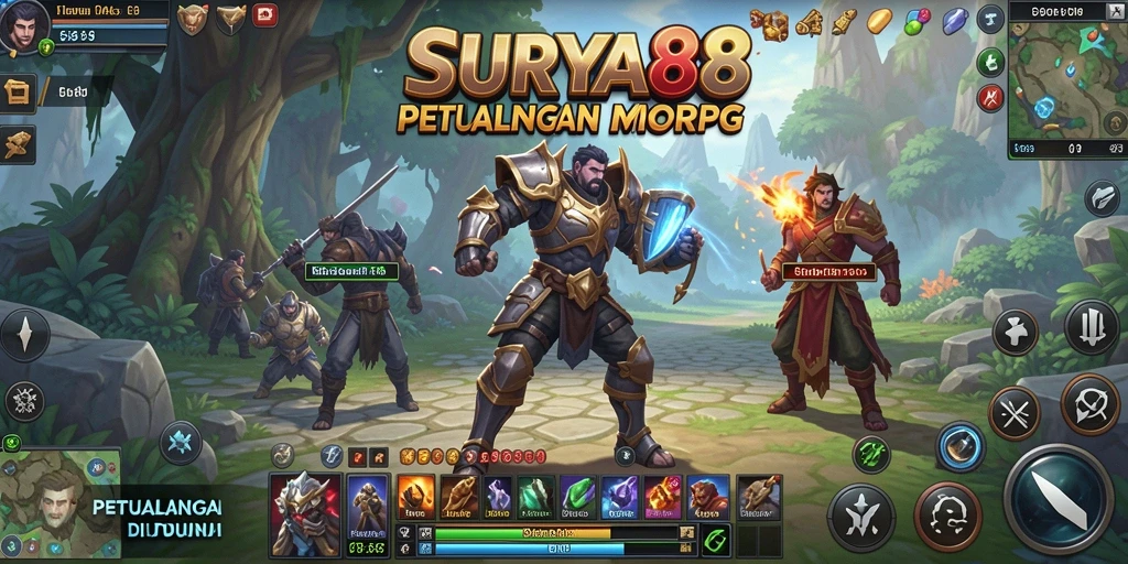 Tampilan gameplay <strong>SURYA88</strong> yang menarik dengan aksi pertempuran seru.