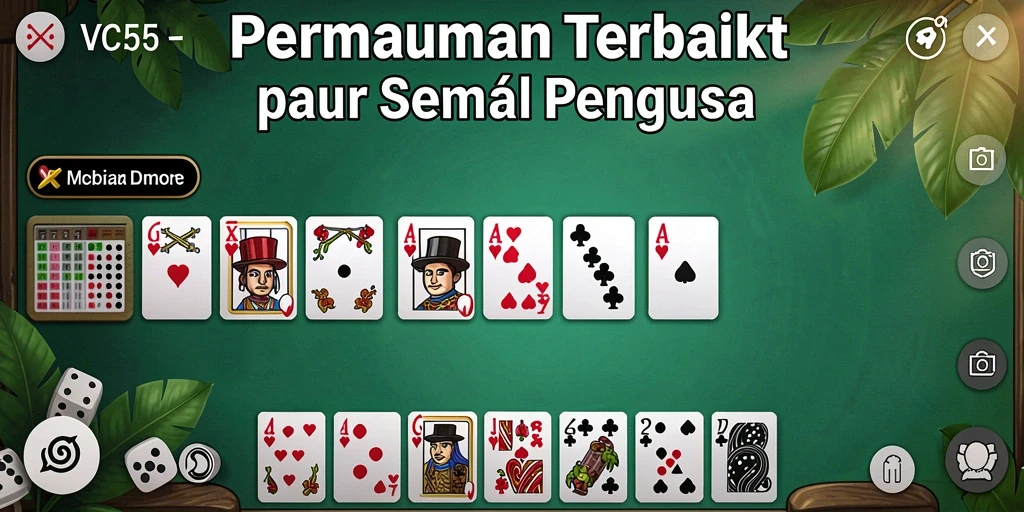 Tampilan gameplay Domino yang seru dan interaktif di VC55.