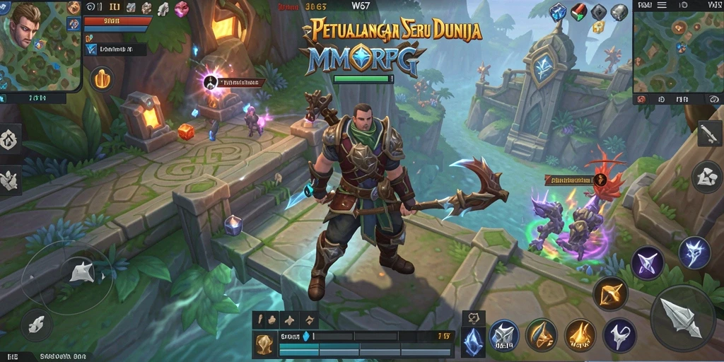 Screenshot utama W67 menampilkan aksi seru dalam gameplay MMORPG.